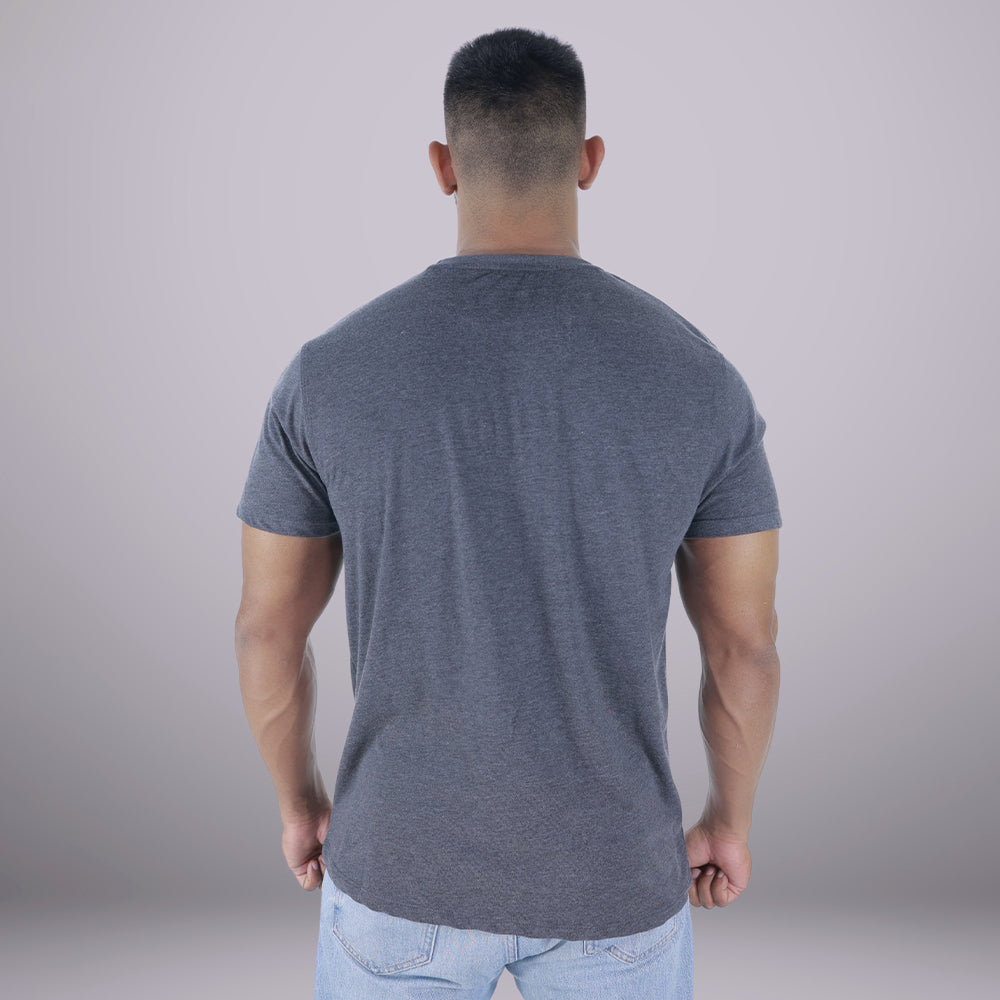 Breathable Charcoal T-Shirt with Logo