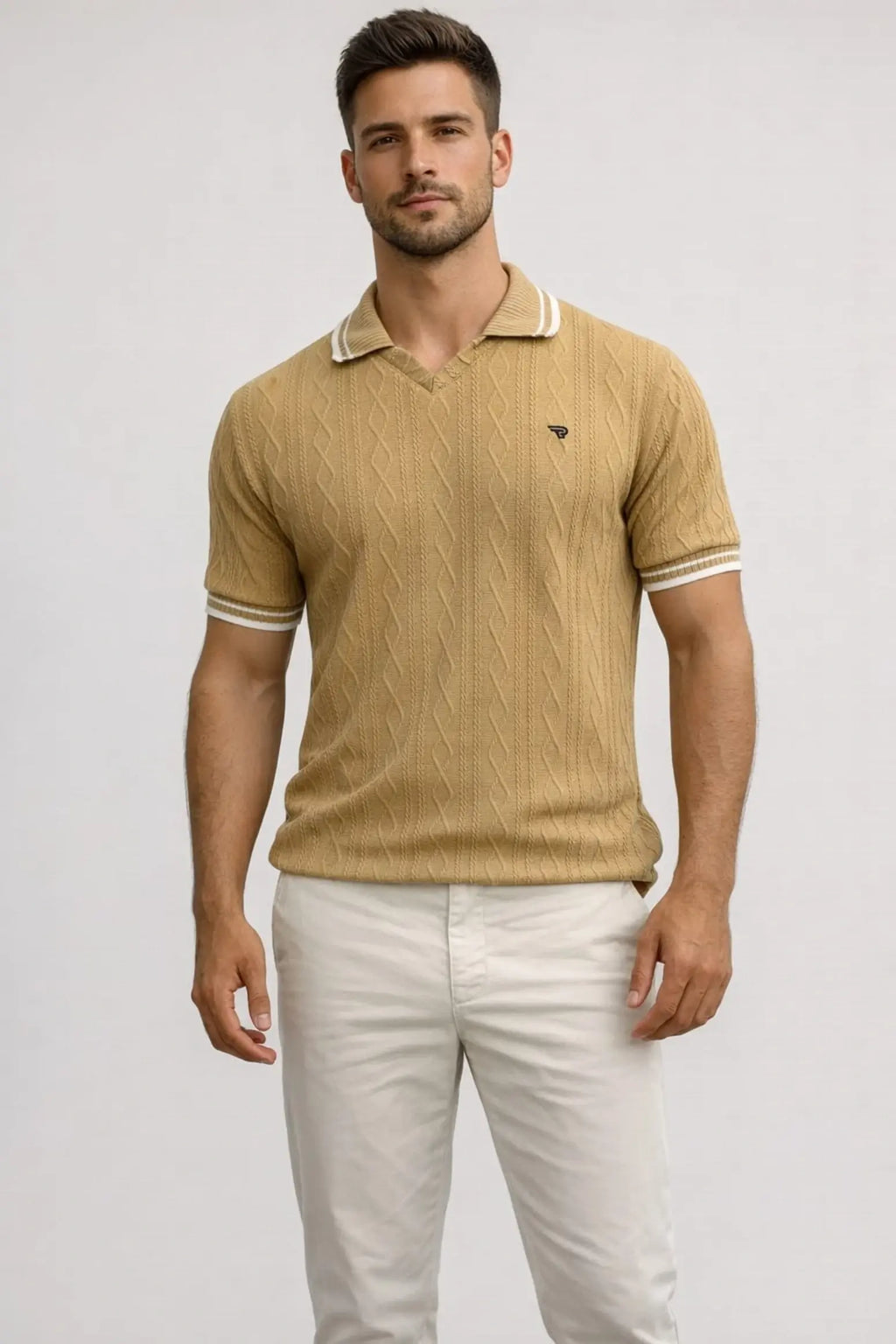 Camel Premium Knitted Polo