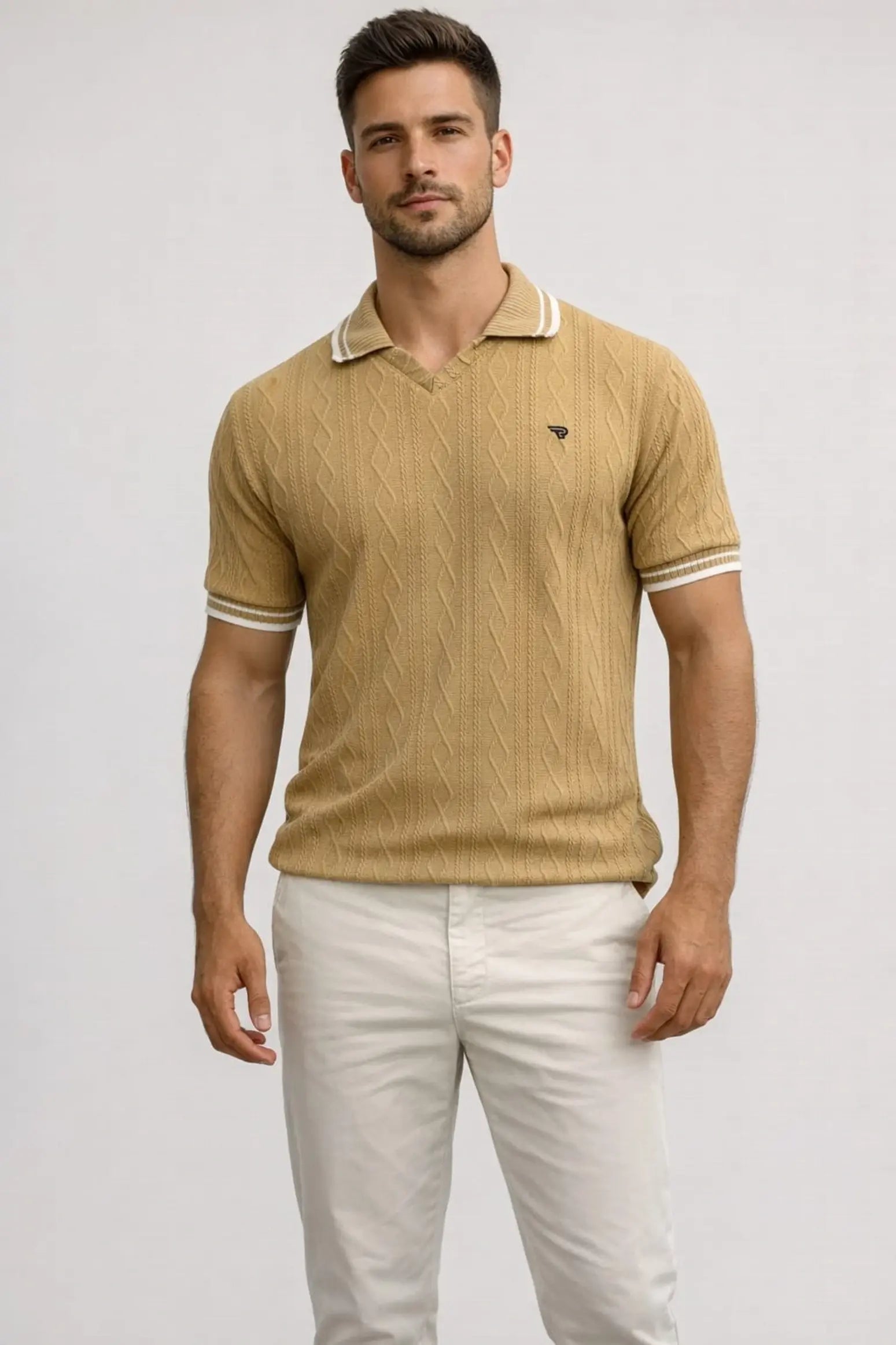 Camel Premium Knitted Polo