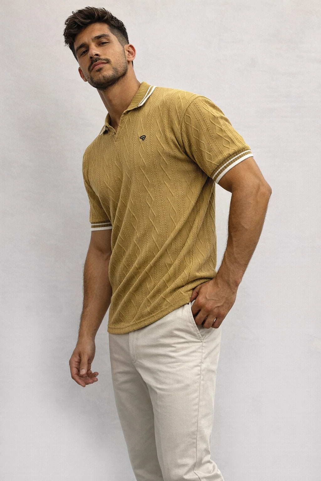Camel Premium Knitted Polo